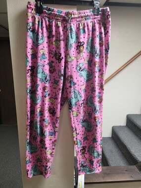 Nickelodeon women's sz L Rugrats lounge pants in pink Y2K